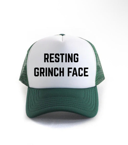 Resting Grinch Face Trucker Hat