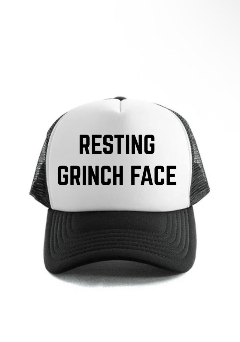 Resting Grinch Face Trucker Hat