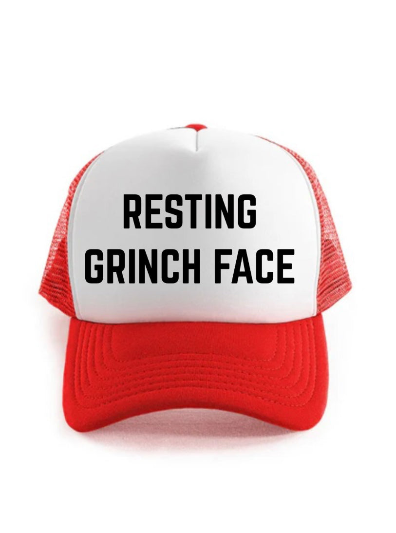 Resting Grinch Face Trucker Hat