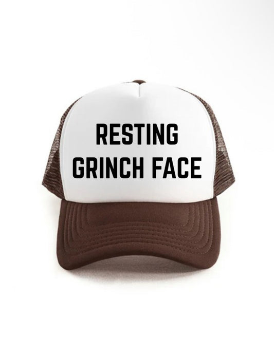 Resting Grinch Face Trucker Hat