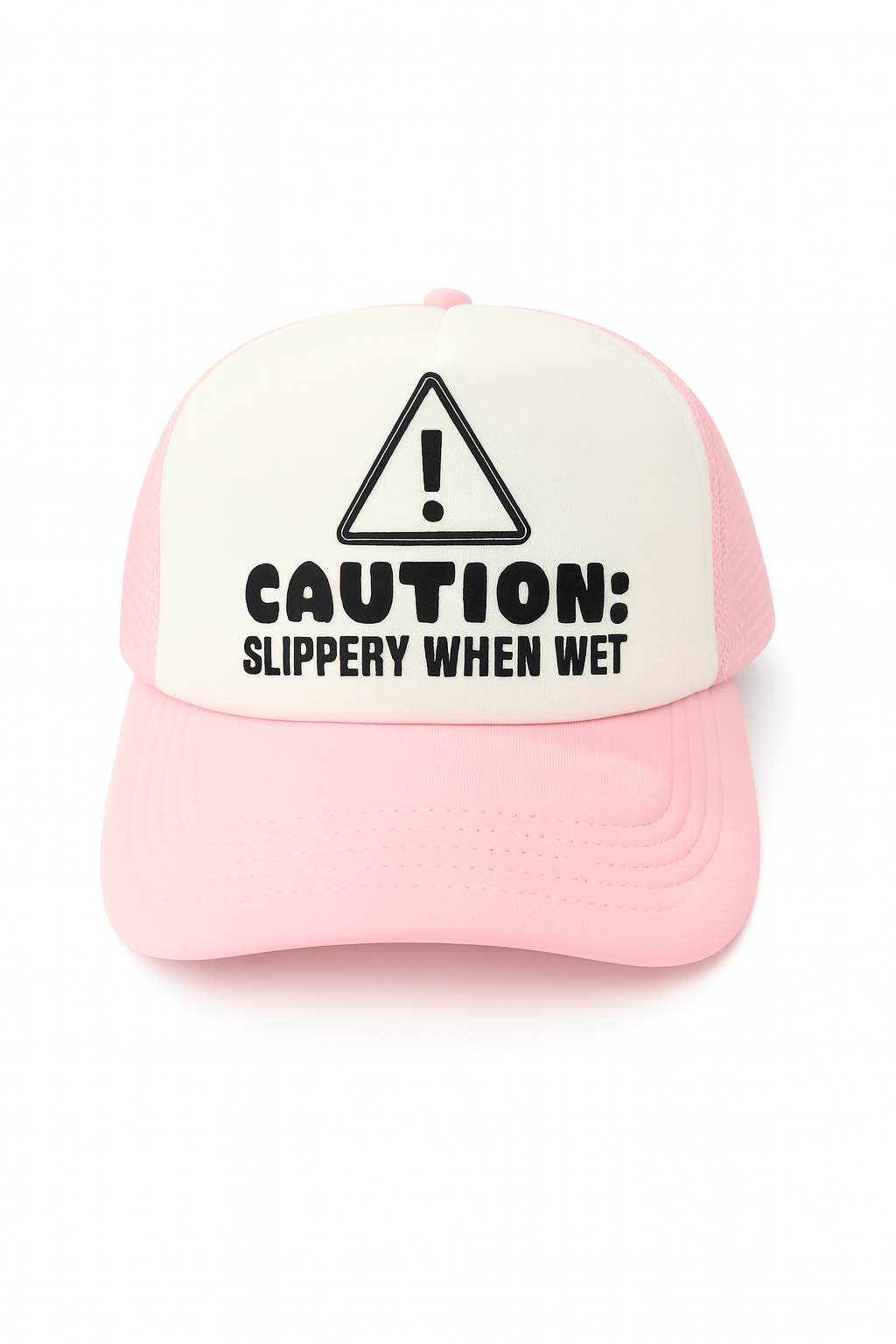 Caution Slippery When Wet Trucker Hat