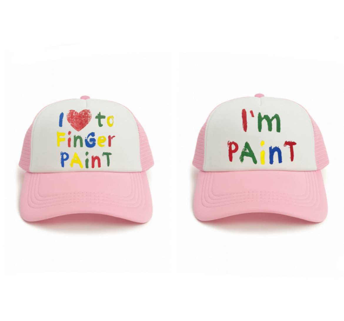 I Love to Finger Paint, I'm Paint Trucker Hats